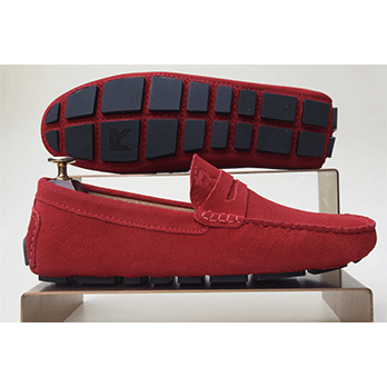 Oasis – Mocassin daim rouge