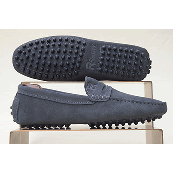 Pico – Mocassin daim gris