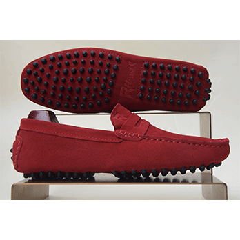 Pico – Mocassin daim rouge