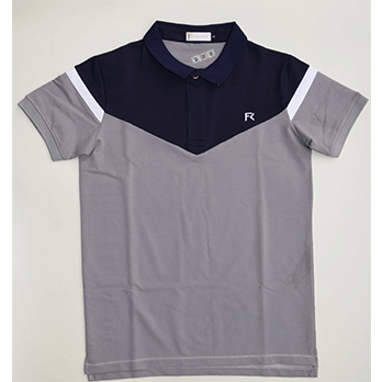 Polo tricolore – gris