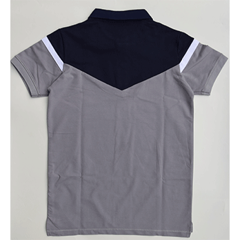 Polo tricolore – gris