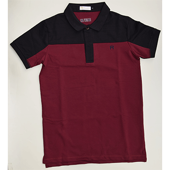 Polo bicolore – rouge