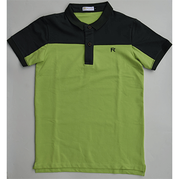 Polo bicolore – vert