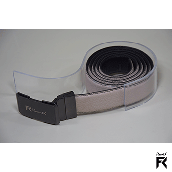 Ceinture réversible – noir et beige