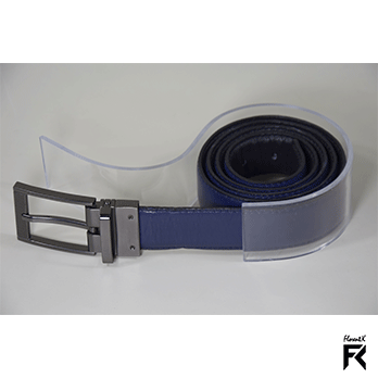 Ceinture réversible – noir et bleu