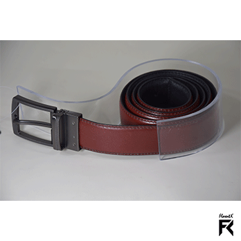 Ceinture réversible – noir et rouge