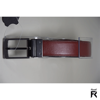 Ceinture réversible – noir et rouge