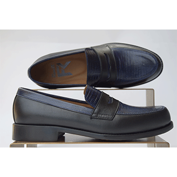 Mocassin S40 – bicolore bleu