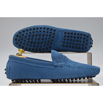 Pico – Mocassin daim bleu turquoise