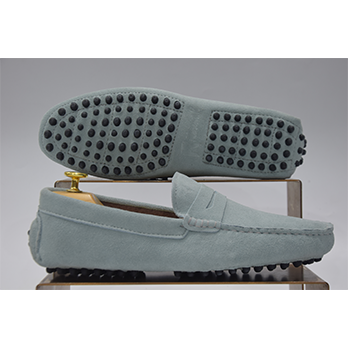Pico – Mocassin daim gris clair