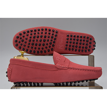 Pico – Mocassin daim rose bonbon